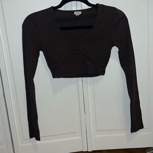 Brown crop top